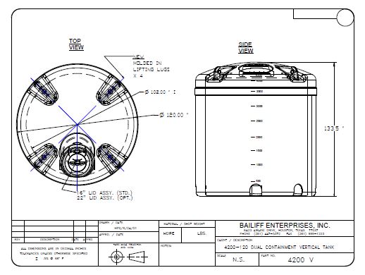  4200 Gallon Double Wall Chemical Tank